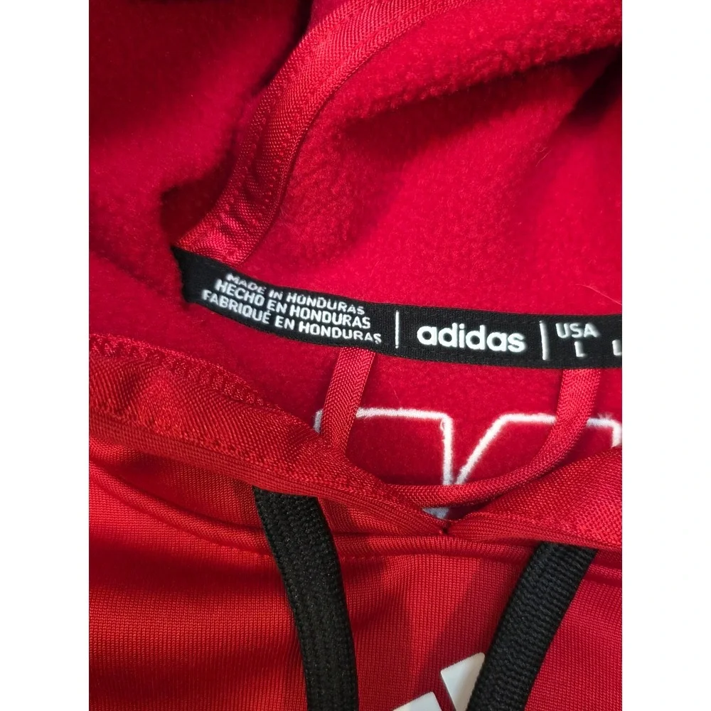 Adidas Nebraska Huskers Red Pullover Hoodie Mens Large Lincoln NCAA Sweatshirt